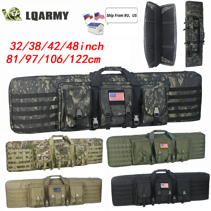 32 38 42 48 Inch Tactical Double Rifle Case Military Molle Gun Rifle
