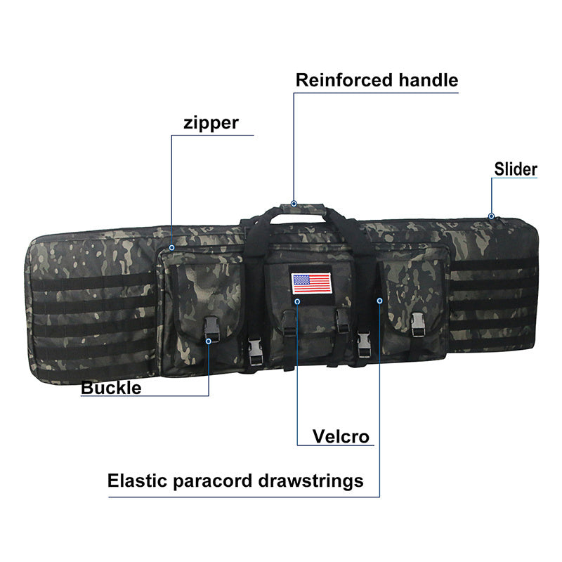 32 38 42 48 Inch Tactical Double Rifle Case Military Molle Gun Rifle