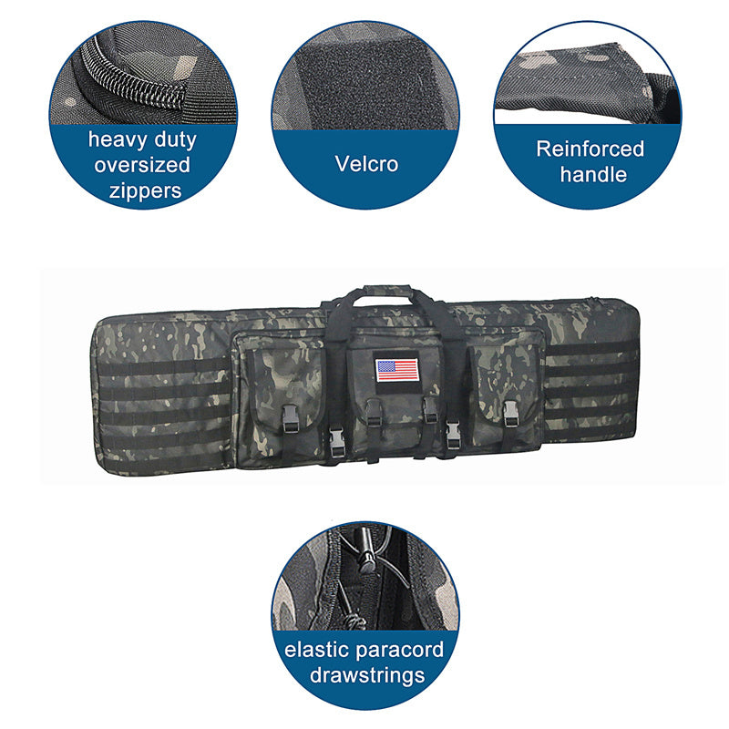 32 38 42 48 Inch Tactical Double Rifle Case Military Molle Gun Rifle