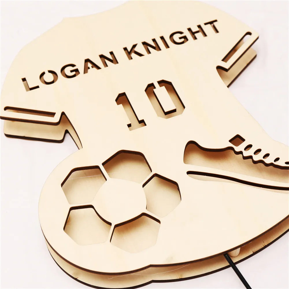 Personalized Soccer Football Baseball Basketball LED Wall Lamp Custom