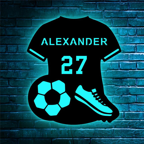 Personalized Soccer Football Baseball Basketball LED Wall Lamp Custom