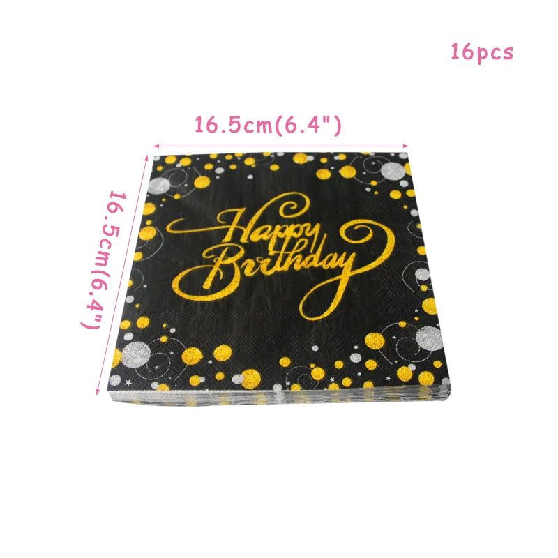 30 40 50 60 Years Anniversary Party Disposable Tableware set Happy