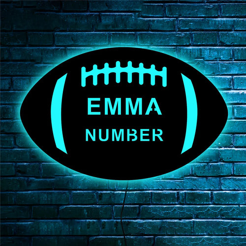 Personalized Soccer Football Baseball Basketball LED Wall Lamp Custom
