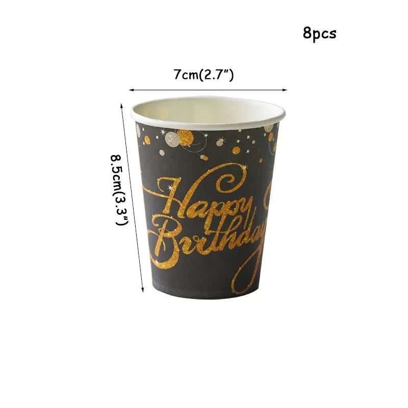 30 40 50 60 Years Anniversary Party Disposable Tableware set Happy