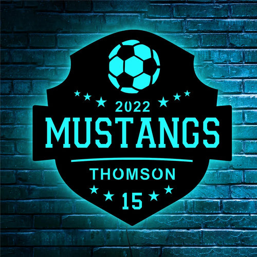 Personalized Soccer Football Baseball Basketball LED Wall Lamp Custom