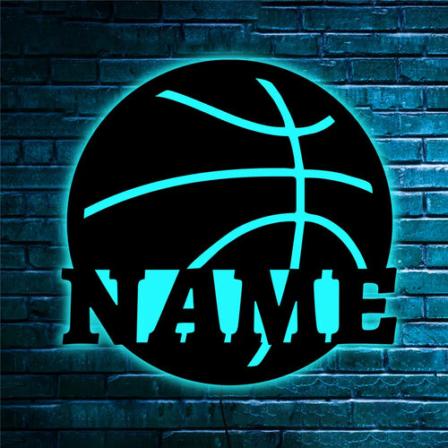 Personalized Soccer Football Baseball Basketball LED Wall Lamp Custom