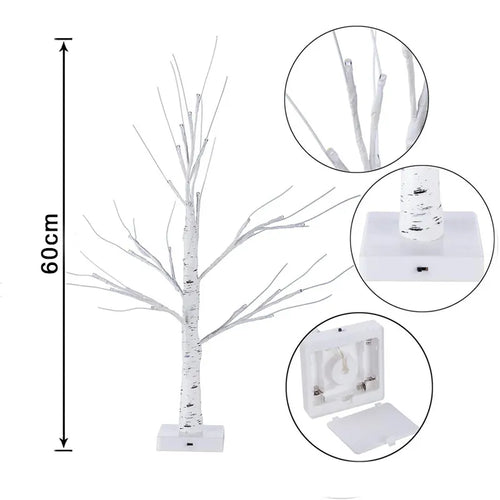 Easter Decoration Led Birch Light Tree Tabletop Ornament Tree Happy