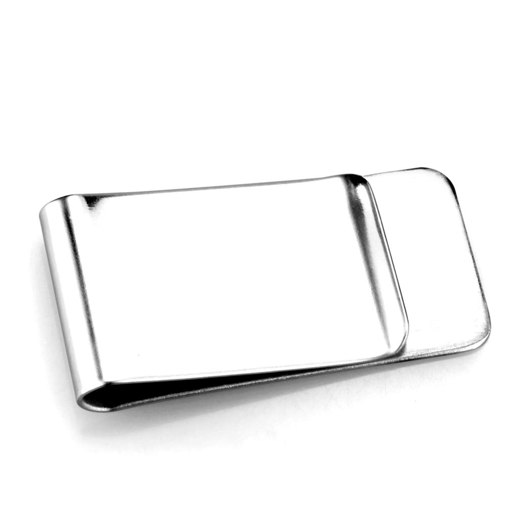 LO3380 - High polished (no plating) Stainless Steel Money clip with No