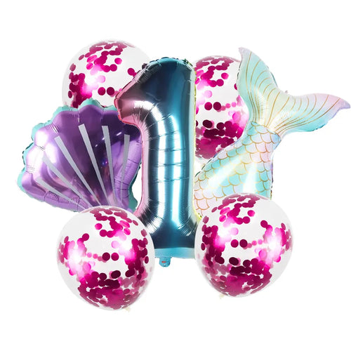 Mermaid Jellyfish Paper Lantern plate cup banner Little Mermaid theme