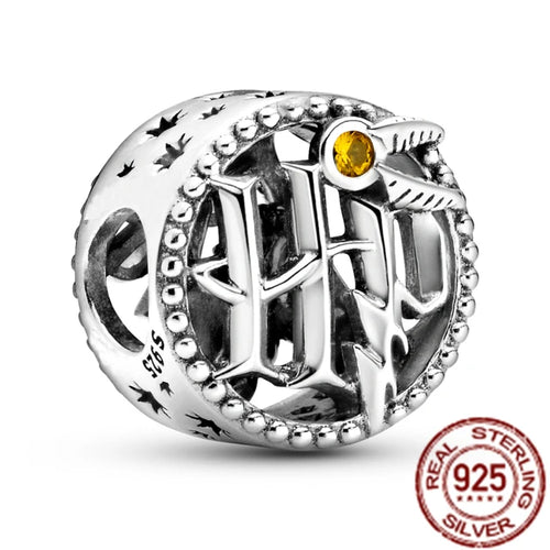 Harrys Potters 925 Sterling Silver Magic Hat Magician Train Charm