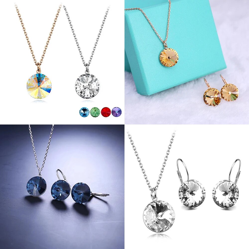 Trendy Crystals from Austria Elements Women Bella Drop Earring For