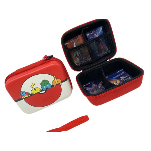 Pokemon Game Card Storage Bag Pokeball Portable PTCG Trading Storage
