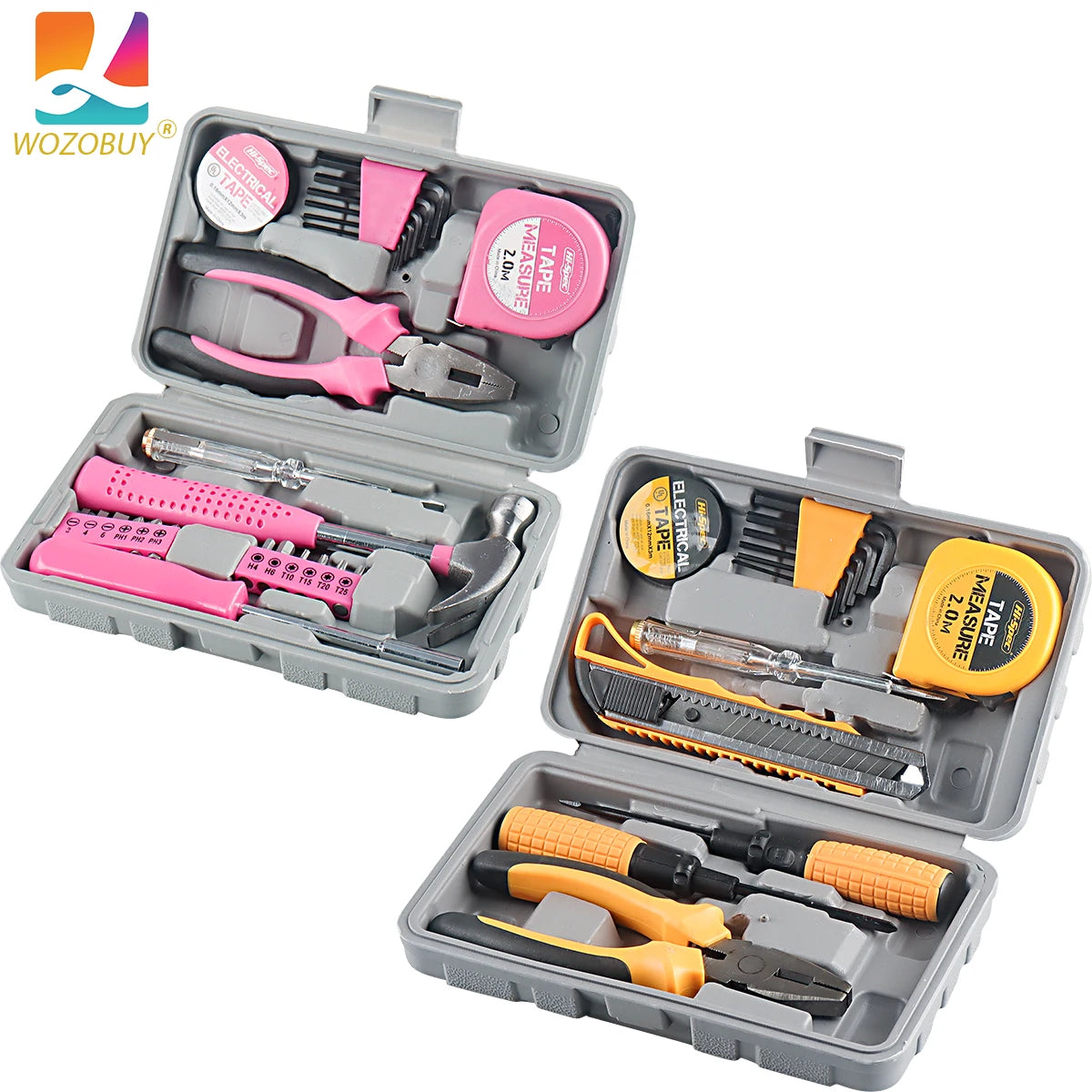 hand tool set Household Tools Set Pink Tool Box Set Home Small Kit All