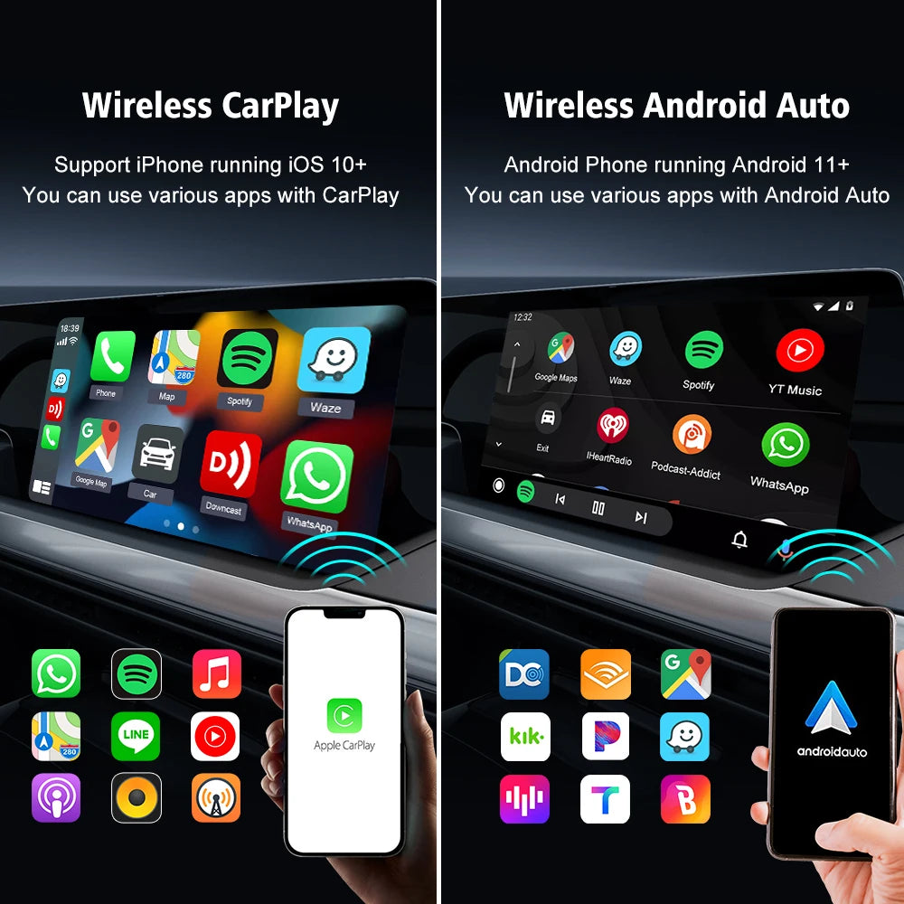 2air CarlinKit 5.0 Wireless Apple CarPlay Wireless Android Auto Box