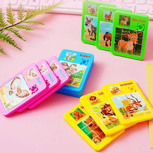 12/30PC Cartoon Jigsaw Animal Puzzles Early Educational Developing Toy