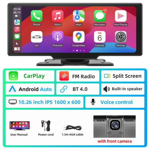 10.26inch Dual Lens Wireless Car Play Screen Android Auto Car Play