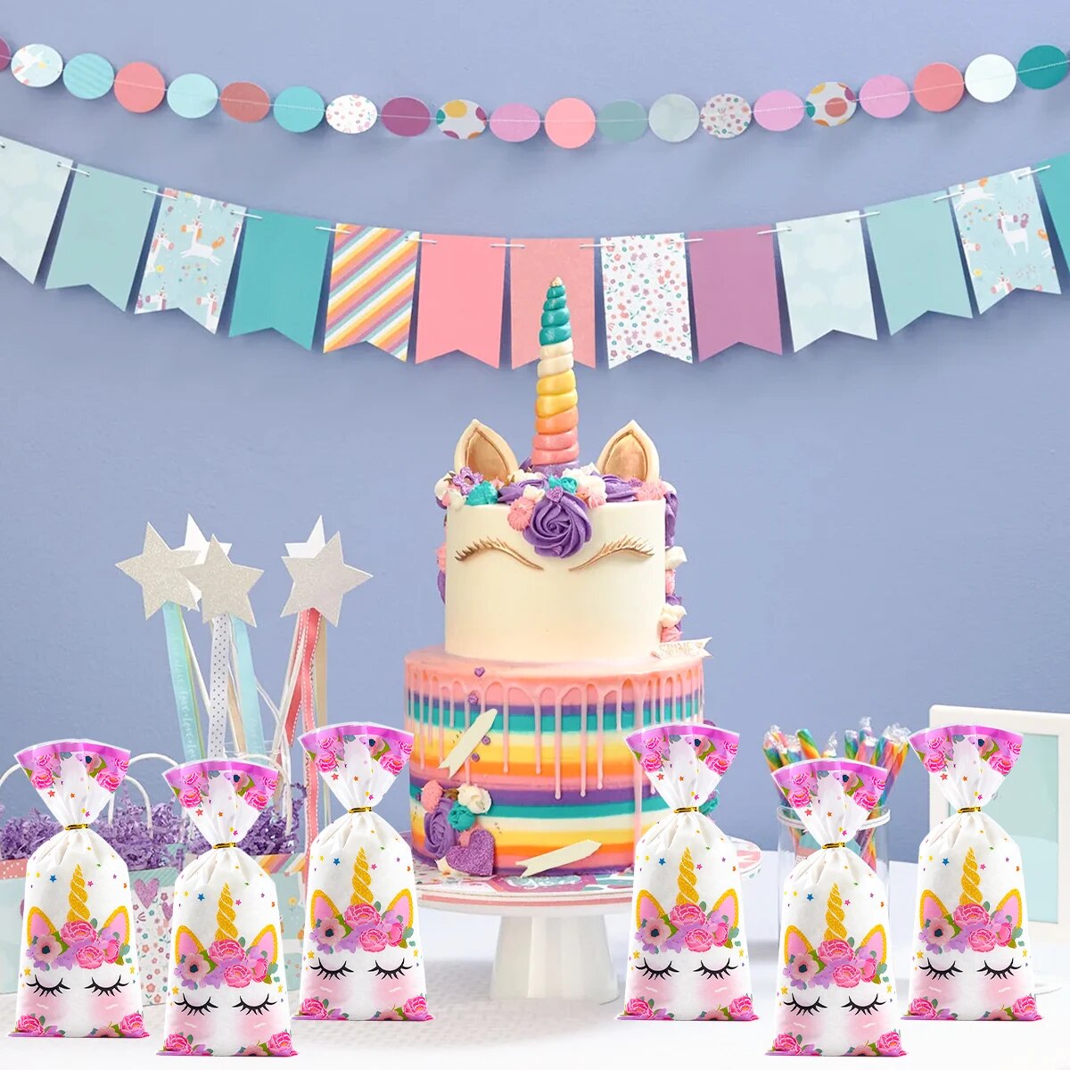 Unicorn Birthday Party Decoration Cookie Candy Gift Bags Unicorn
