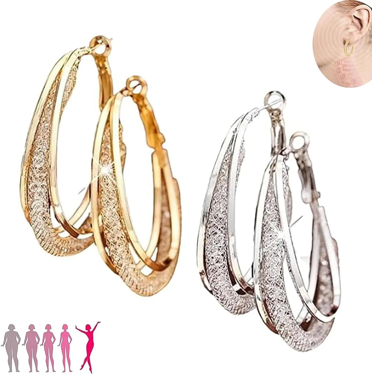 Lymphatic Drainage Slimming Hoop Earring Flysmus Halolux Lymphvity