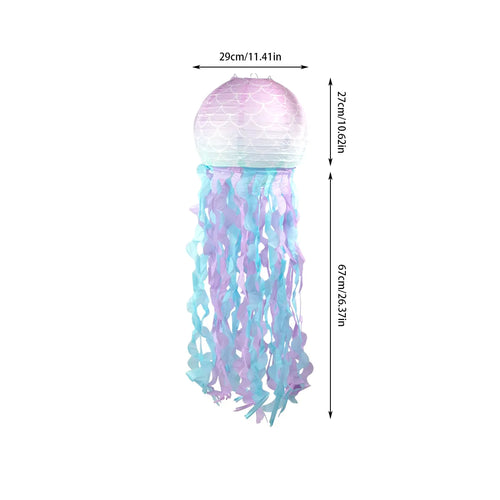 Mermaid Jellyfish Paper Lantern plate cup banner Little Mermaid theme