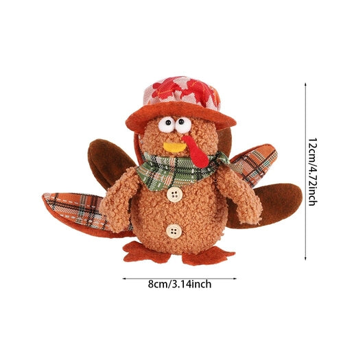 Autumn Harvest Turkey Plush Dolls with LED Light Thanksgiving Day