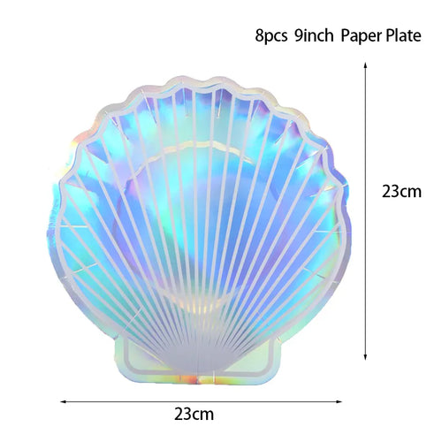 Mermaid Jellyfish Paper Lantern plate cup banner Little Mermaid theme