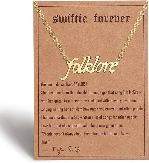 WG 28 Style Taylor Necklace Swifties Album Music Lover Mid night Eras