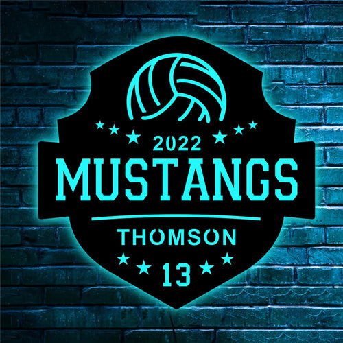 Personalized Soccer Football Baseball Basketball LED Wall Lamp Custom