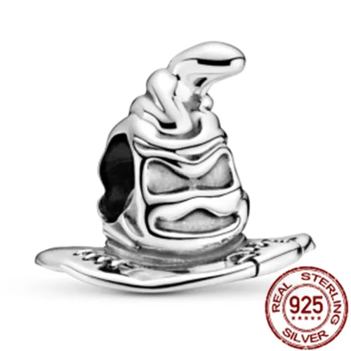 Harrys Potters 925 Sterling Silver Magic Hat Magician Train Charm