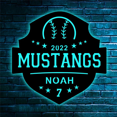 Personalized Soccer Football Baseball Basketball LED Wall Lamp Custom