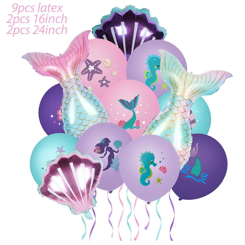 Mermaid Jellyfish Paper Lantern plate cup banner Little Mermaid theme