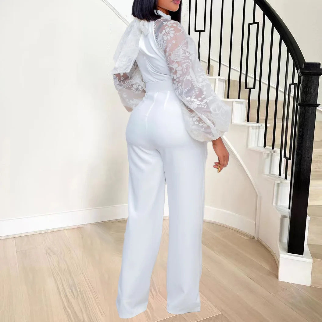 Plus Size New Fashionable Casual Evening Dress With Belt Stand Up