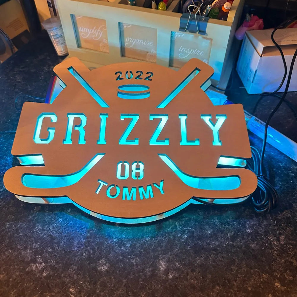 Personalized Soccer Football Baseball Basketball LED Wall Lamp Custom