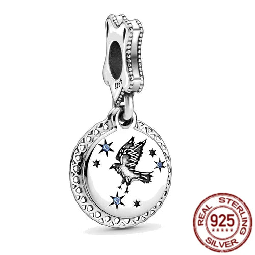 Harrys Potters 925 Sterling Silver Magic Hat Magician Train Charm