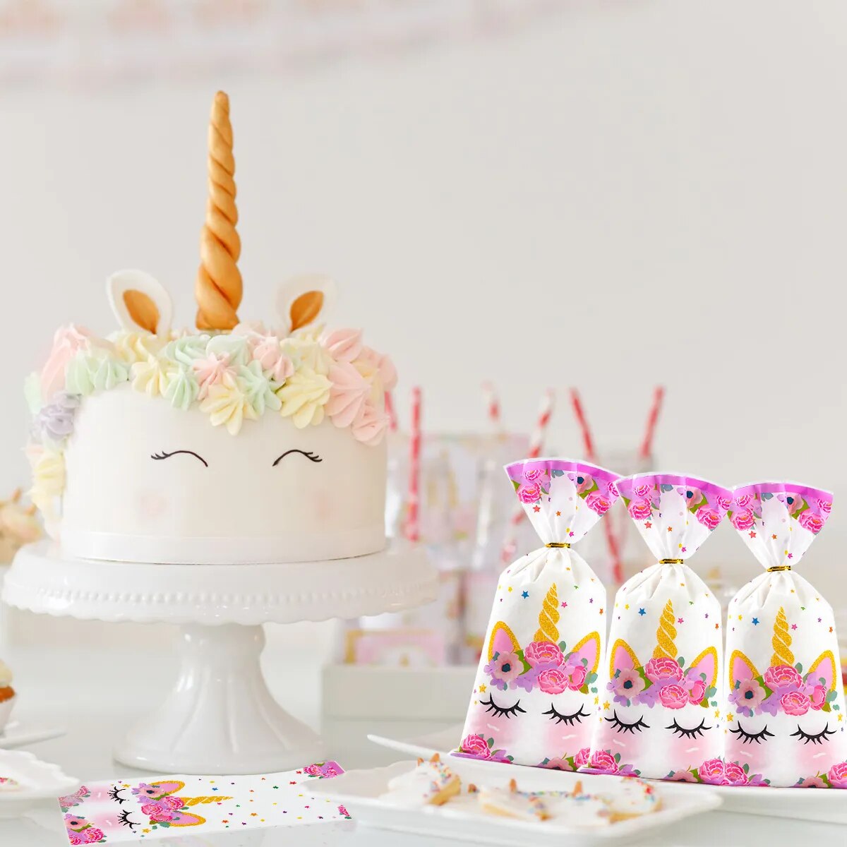 Unicorn Birthday Party Decoration Cookie Candy Gift Bags Unicorn