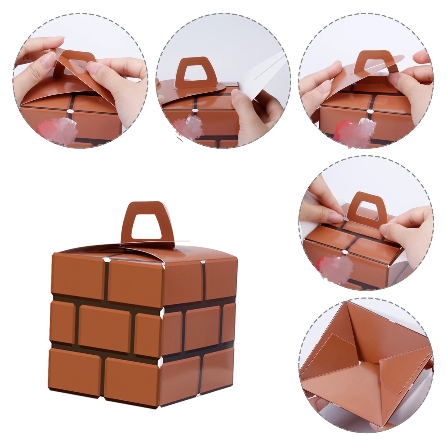 Super Mari Party Goody Treat Boxes - 18 Pcs Mario Bros Birthday Party