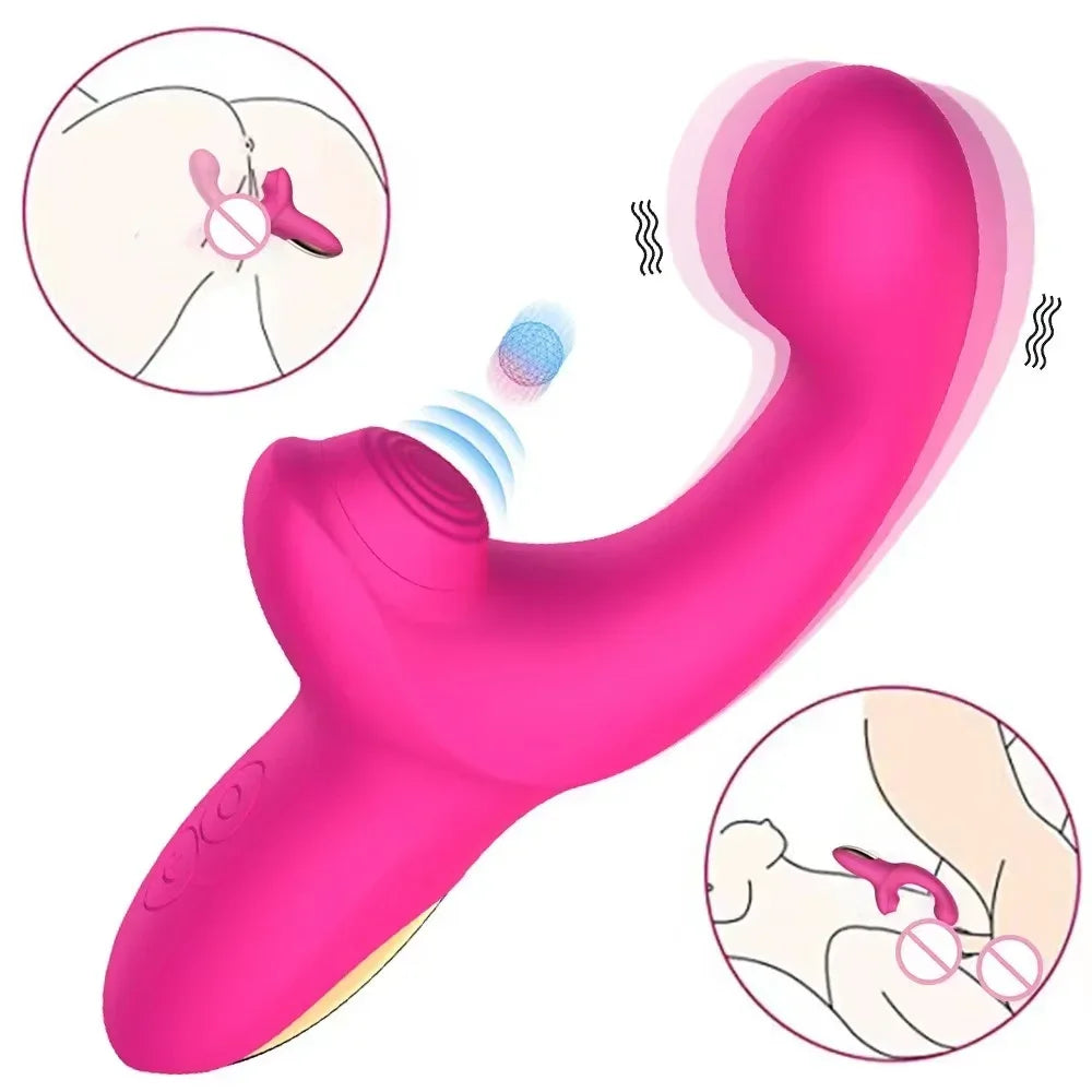 Female Masturbation G Spot Sucking Dildo Vibrator For Clitoris Adult