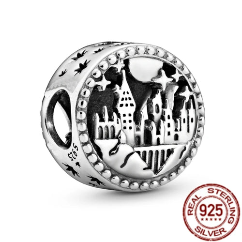 Harrys Potters 925 Sterling Silver Magic Hat Magician Train Charm