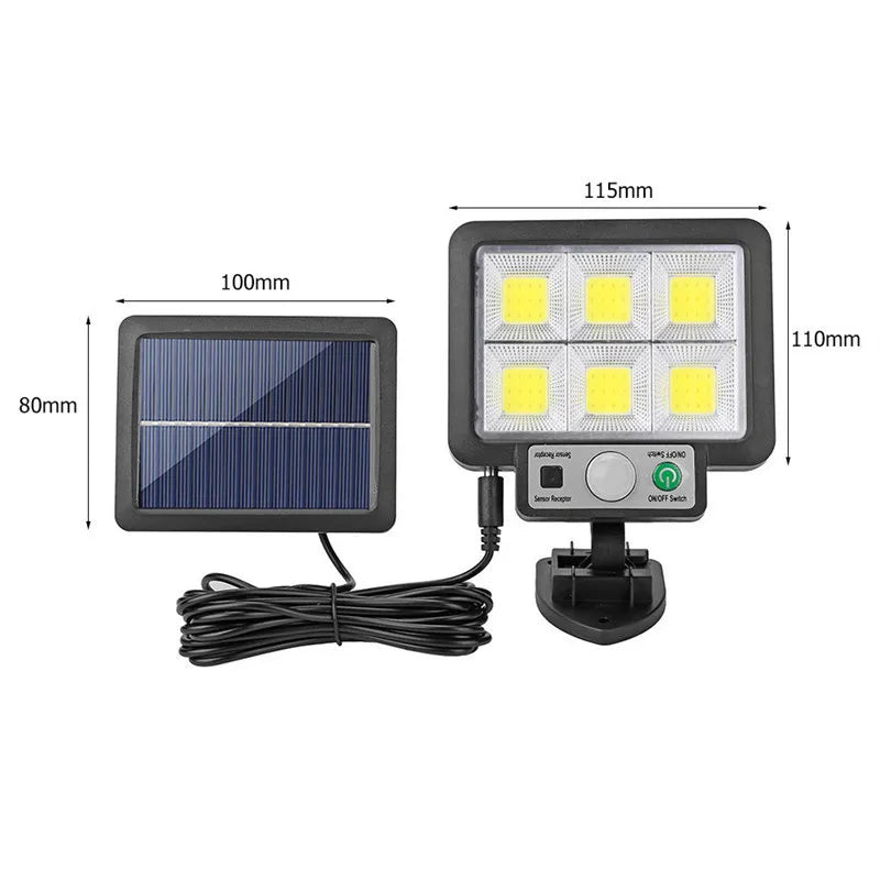 LED Solar Split Wall Lamp 3 Mode Waterproof Motion Sensor Lamps Garden
