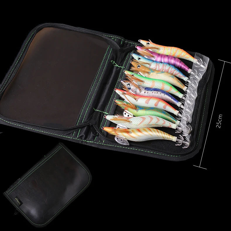 10PCS with Shrimp Bag 3D Printing 2.5 3.0 3.5 Hook Luminous Squid Jig