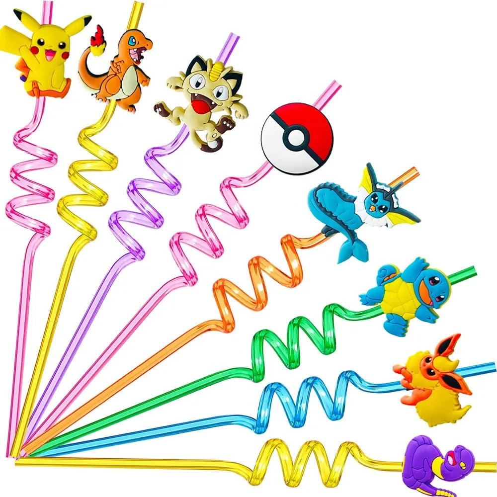 8Pcs/Pack Pokemon Birthday Party Decorations Pikachu Theme Drinking
