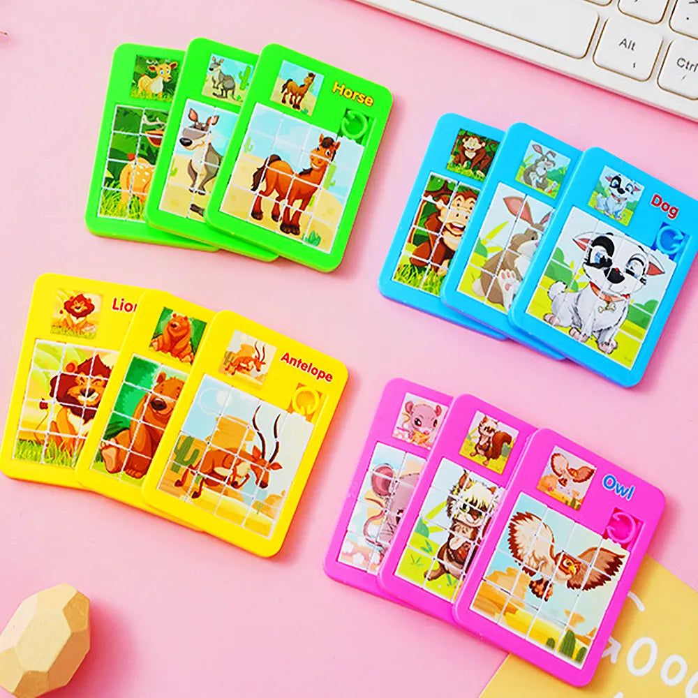 12/30PC Cartoon Jigsaw Animal Puzzles Early Educational Developing Toy