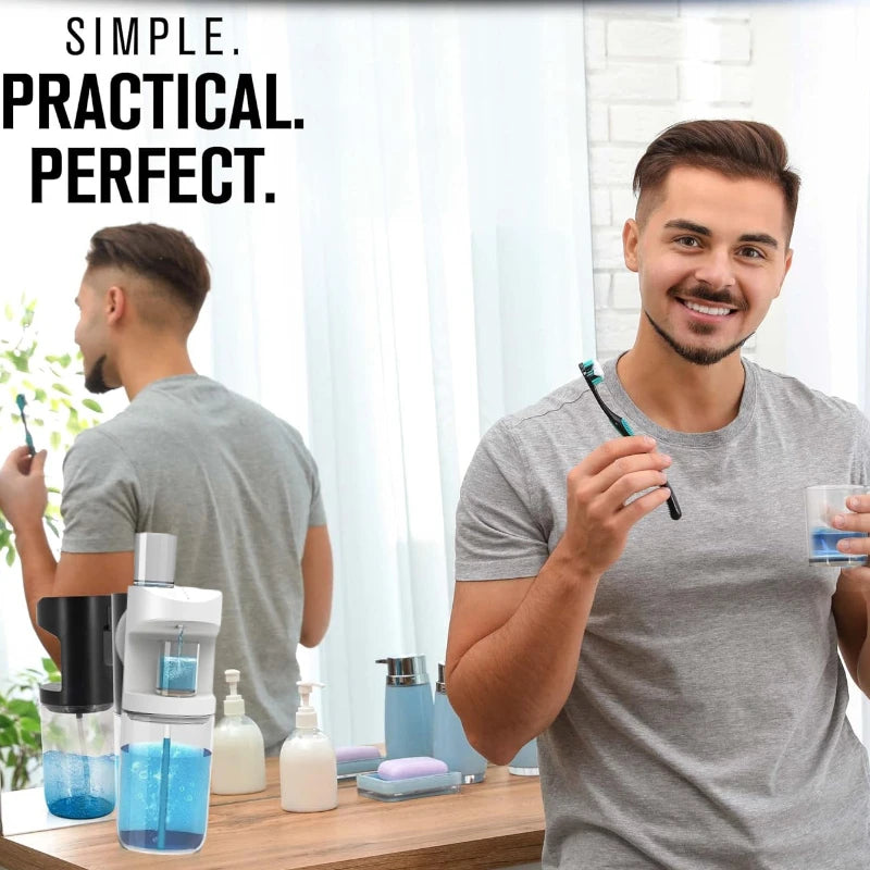 550ml Automatic Mouthwash Dispenser Rechargeable Mounted Mouth Wash