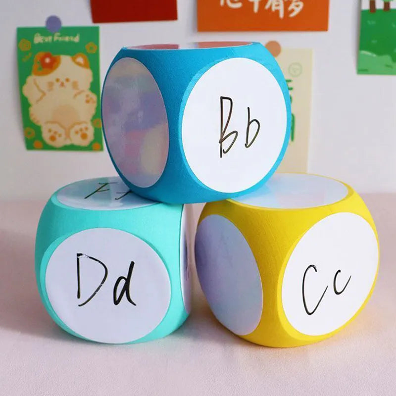 DIY Blank Dice Write On/Wipe Off Dice Portable Cleanable Blank Game
