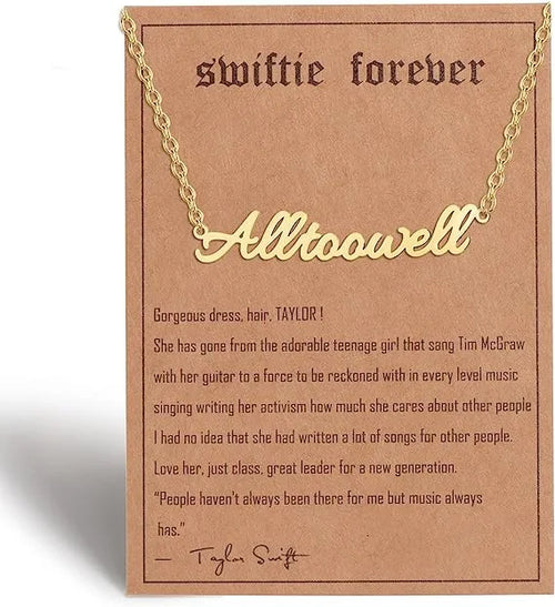 WG 28 Style Taylor Necklace Swifties Album Music Lover Mid night Eras