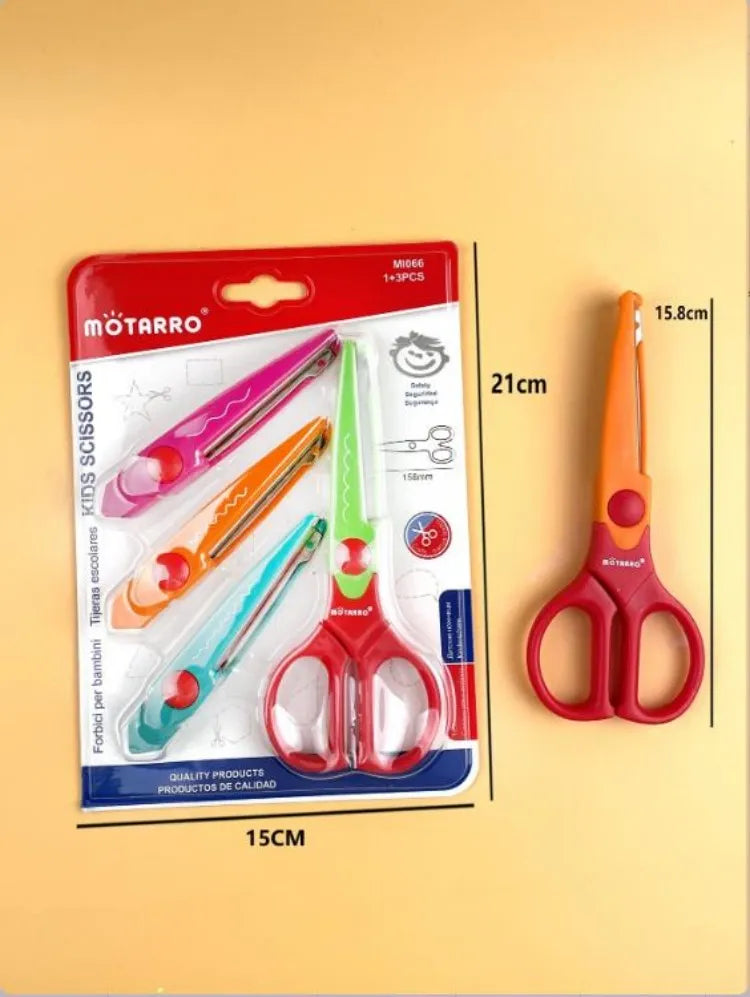 4 Style/Set Minimalistic Lace Scissors Wavy Pattern Small Round Head