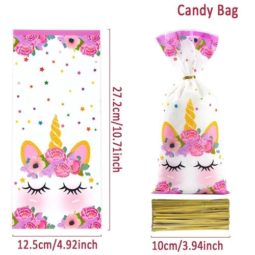 Unicorn Birthday Party Decoration Cookie Candy Gift Bags Unicorn