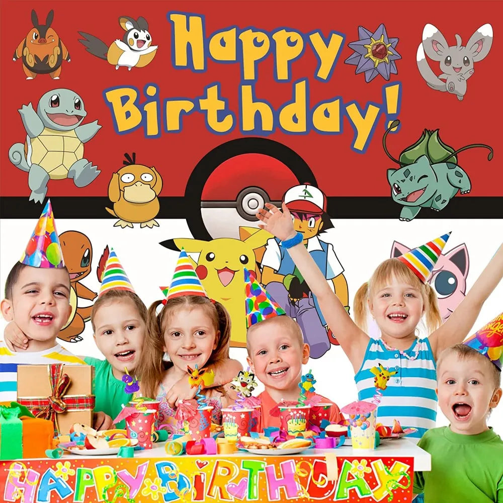 8Pcs/Pack Pokemon Birthday Party Decorations Pikachu Theme Drinking