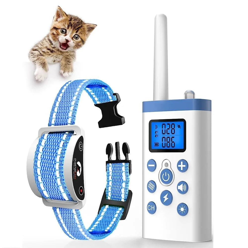 PaiPaitek Cat Training Collar,Cat Shock Collar with Remote ,Cat Stop