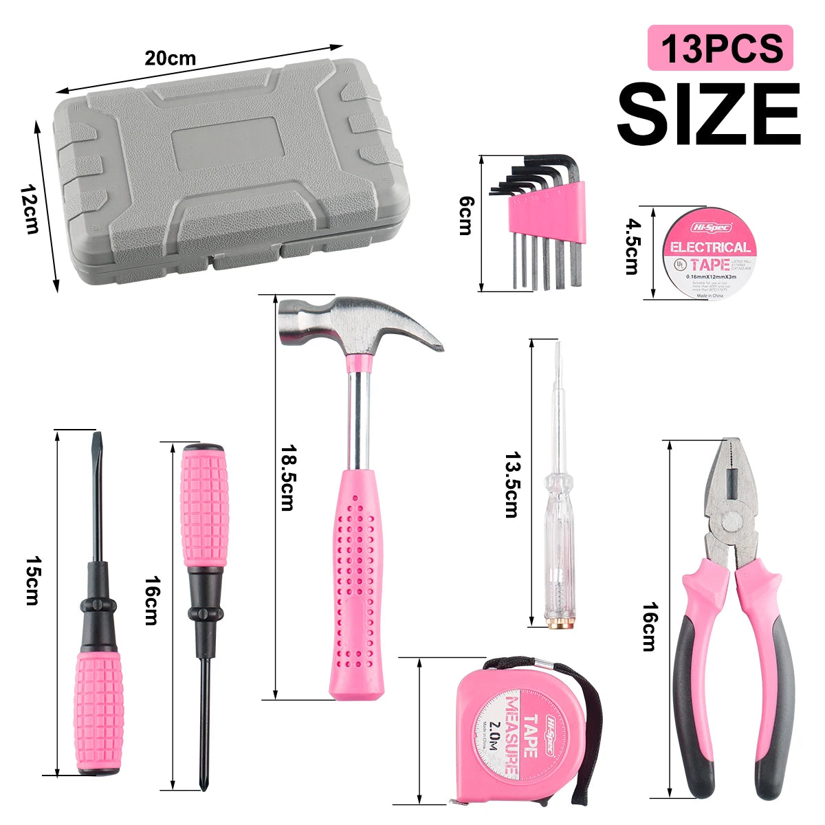 hand tool set Household Tools Set Pink Tool Box Set Home Small Kit All