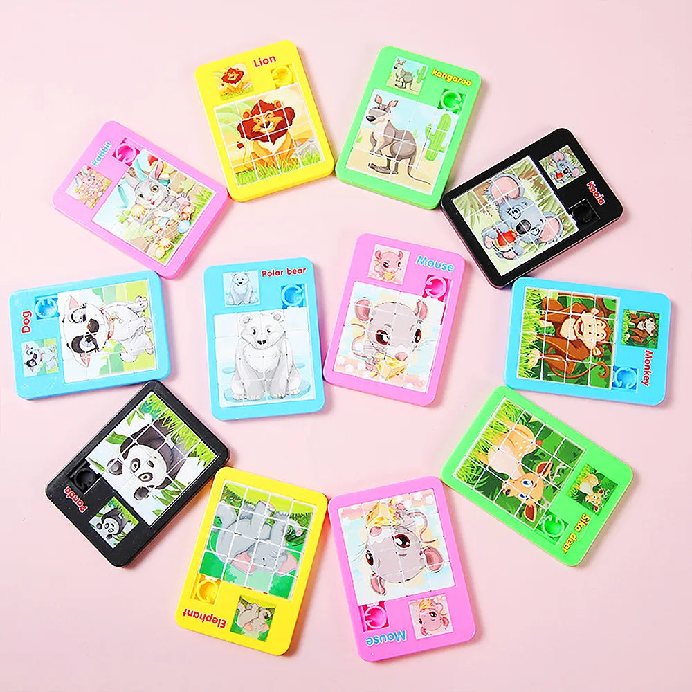 12/30PC Cartoon Jigsaw Animal Puzzles Early Educational Developing Toy
